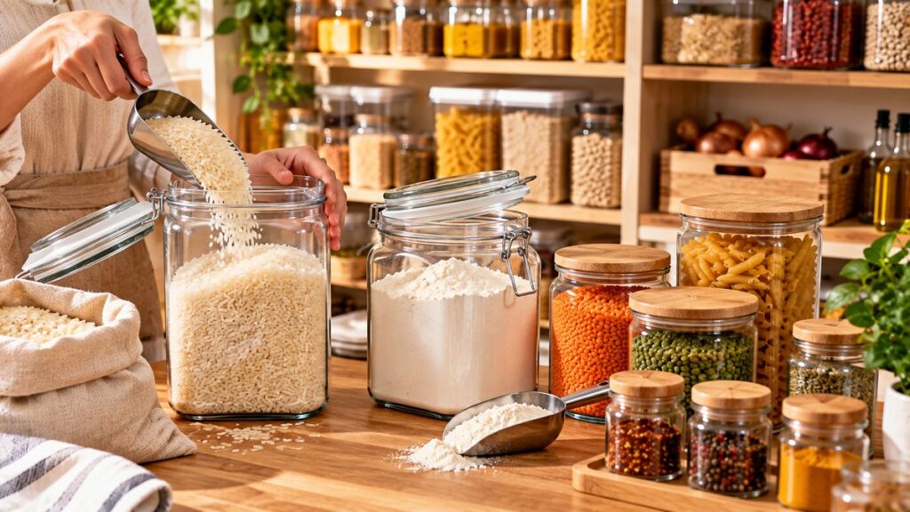 How to Stock a Pantry for Easy Everyday Cooking - chart illustration